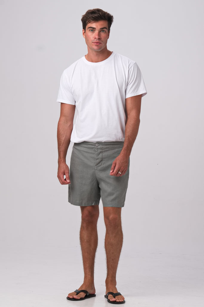 Gowa Linen Shorts Grigio