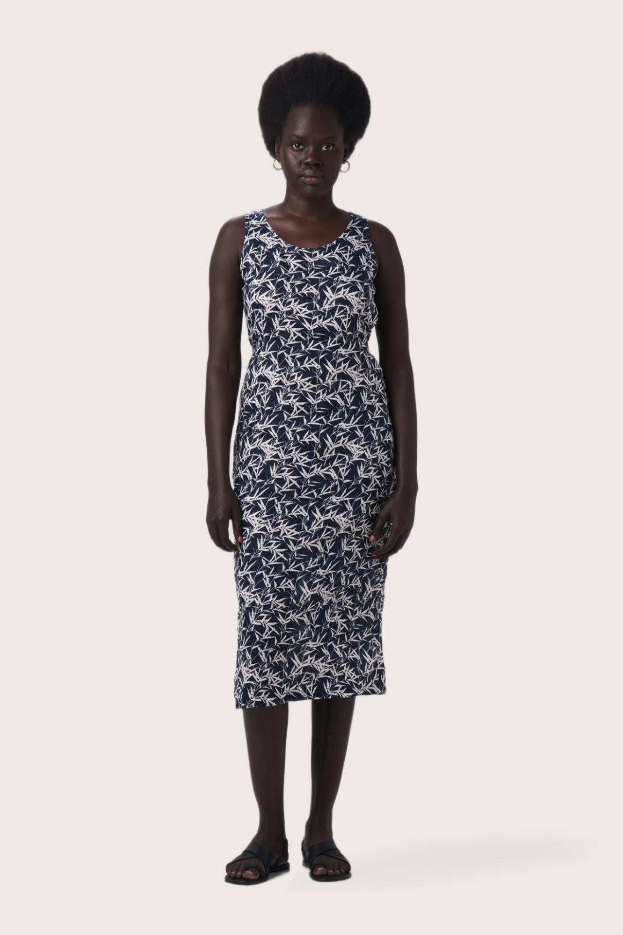 Bamboo Navy Tube Dress