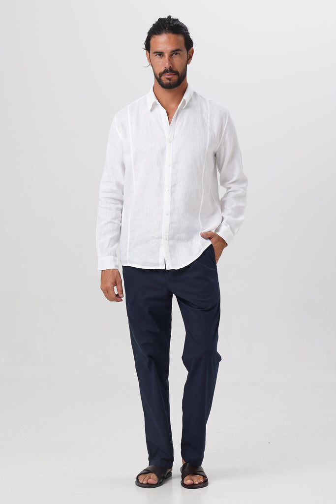 Moreno Linen Shirt White