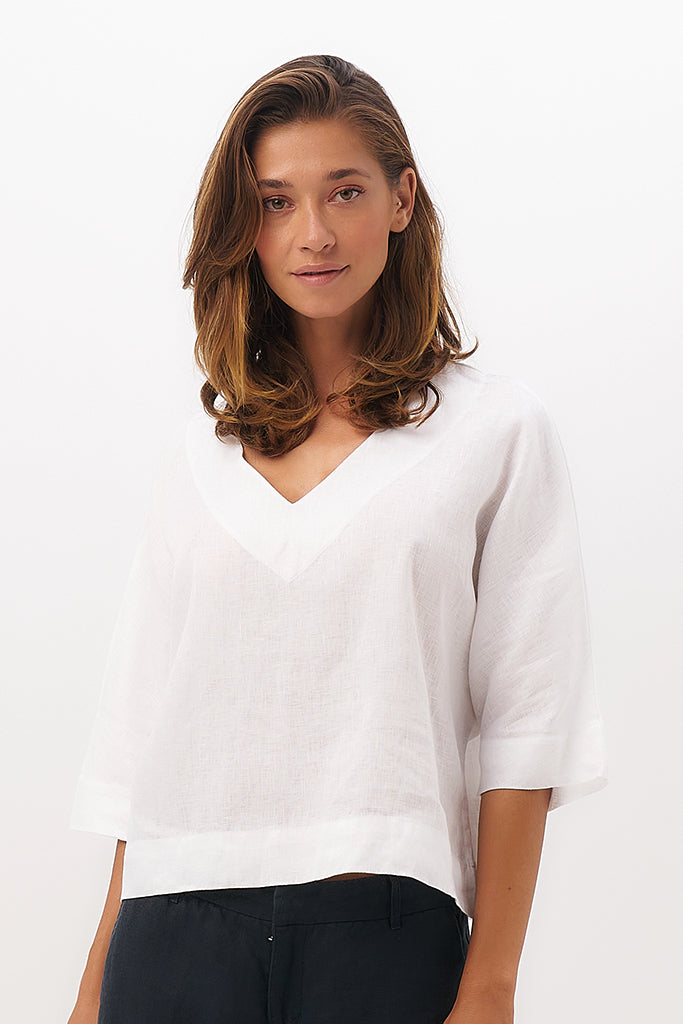By The Sea Bali Niley Linen Top 