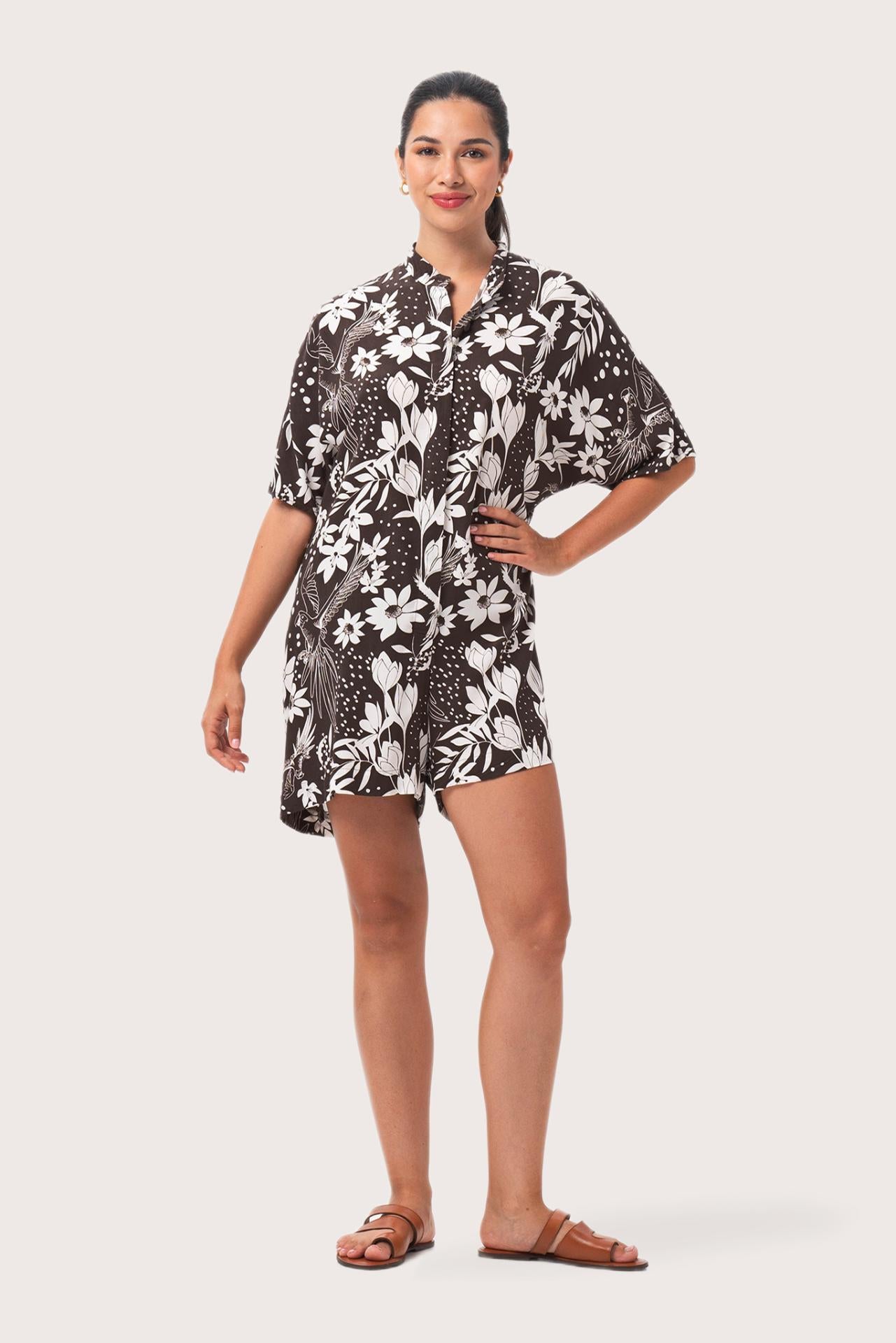 AYA Short Jumpsuit Brown