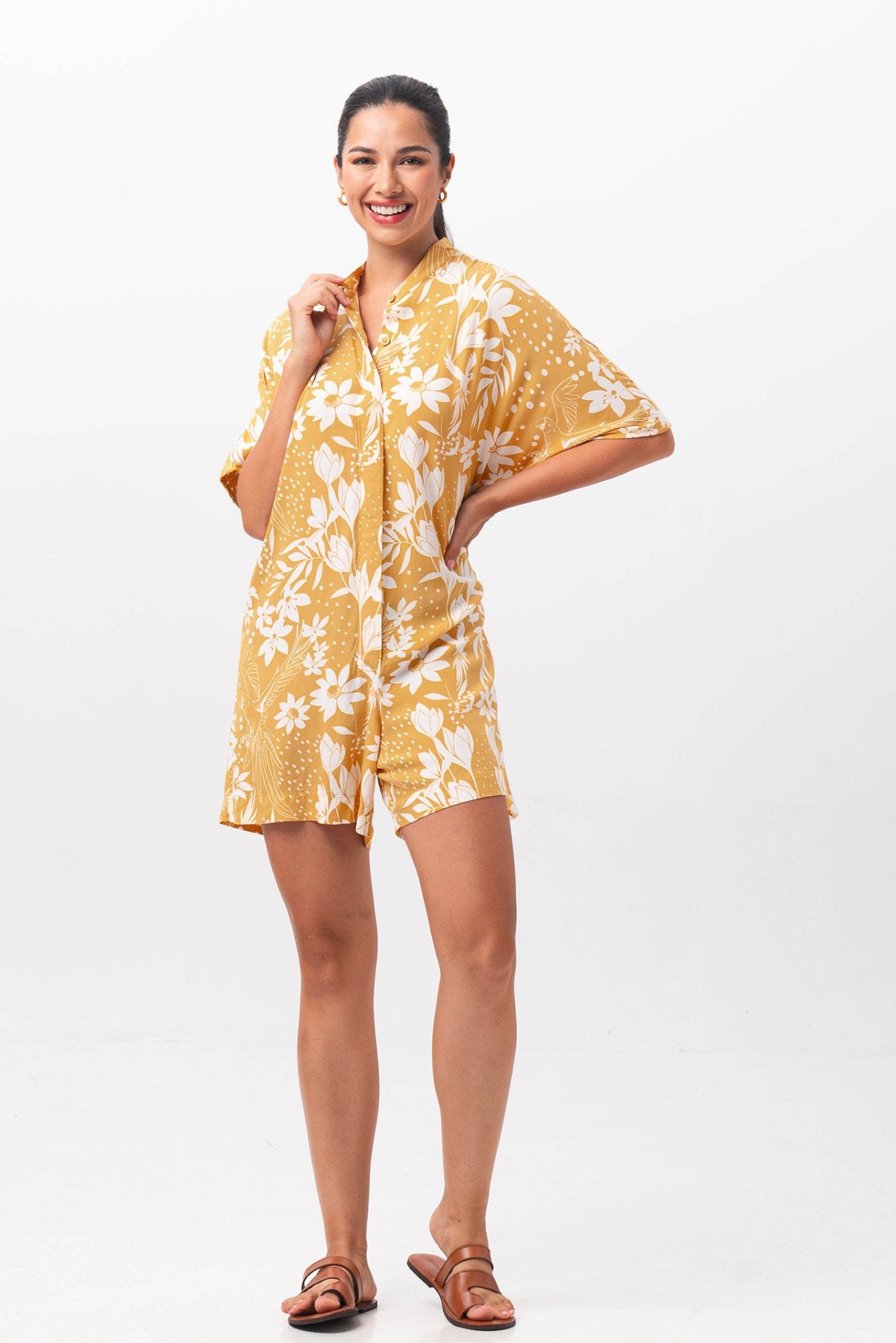 AYA Short Jumpsuit Yellow