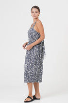 Amara Linen Dress Navy