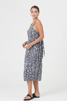 Amara Linen Dress Navy