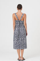 Amara Linen Dress Navy