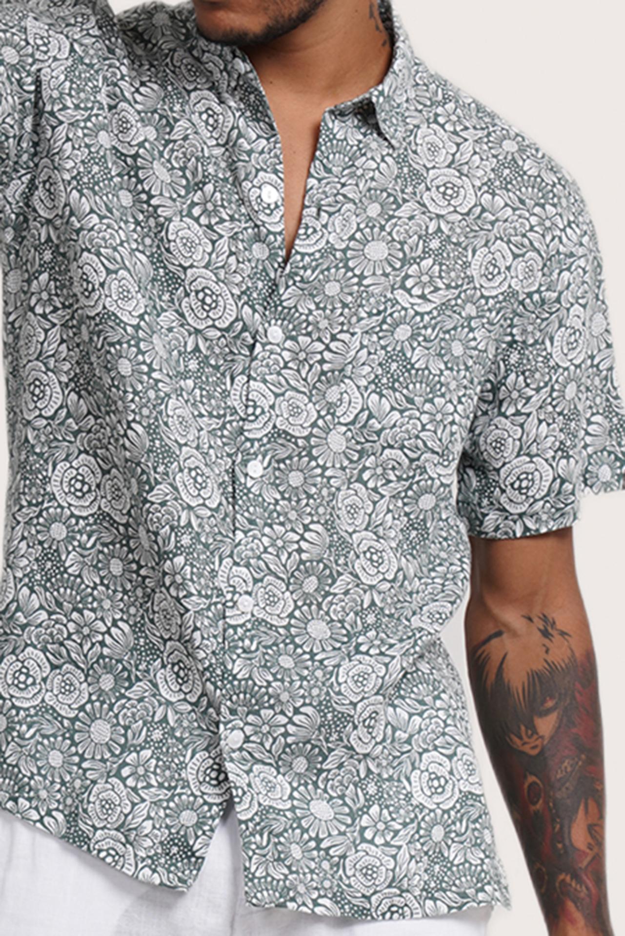 Angkasa Linen Shirt Flower Bloom