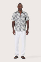 Angkasa Linen Shirt Heart Leaves