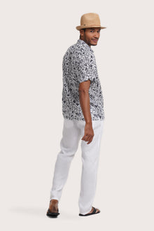 Angkasa Linen Shirt Jungle Leaves