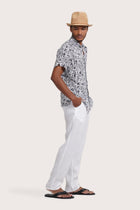 Angkasa Linen Shirt Jungle Leaves