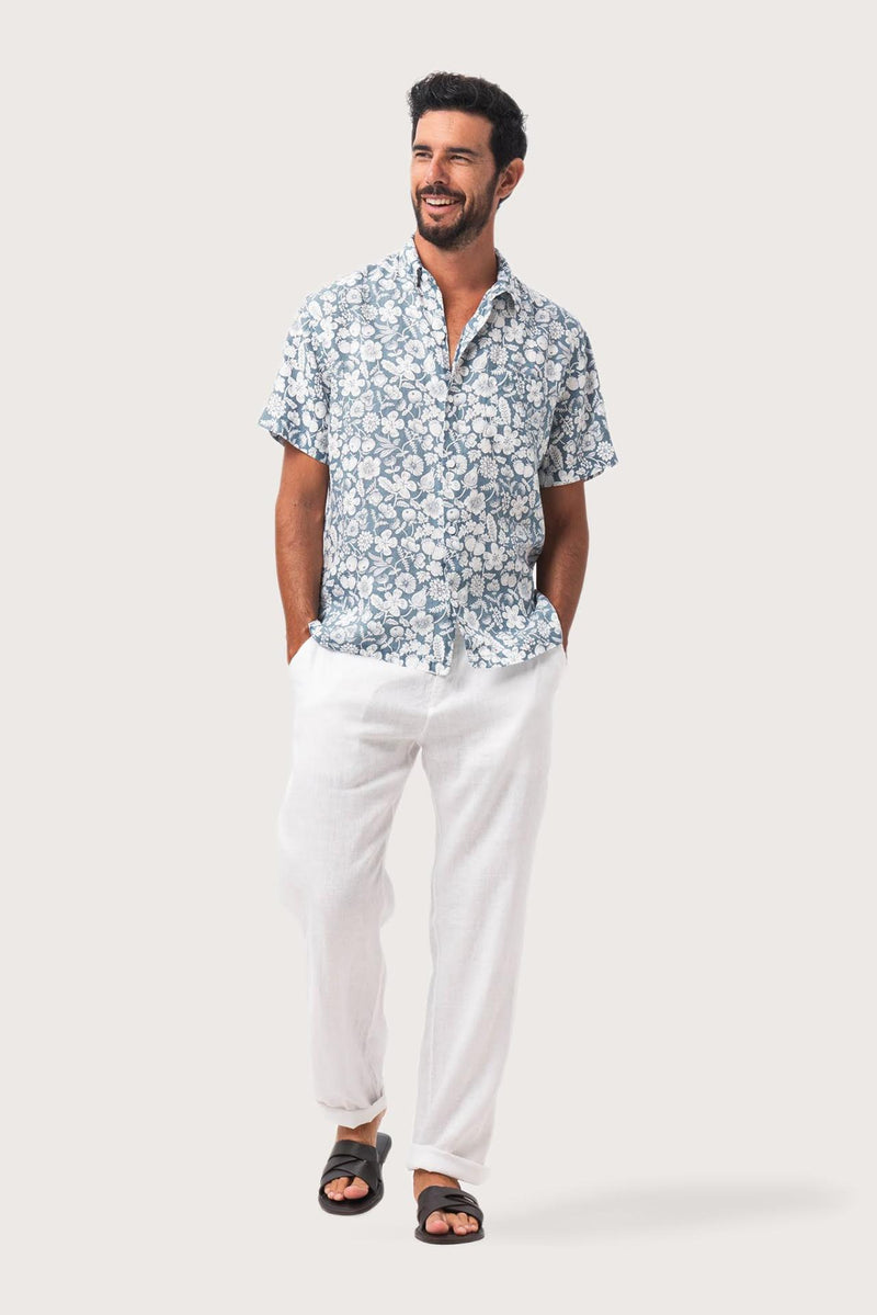 Angkasa Linen Shirt tropical Fruit Cielo