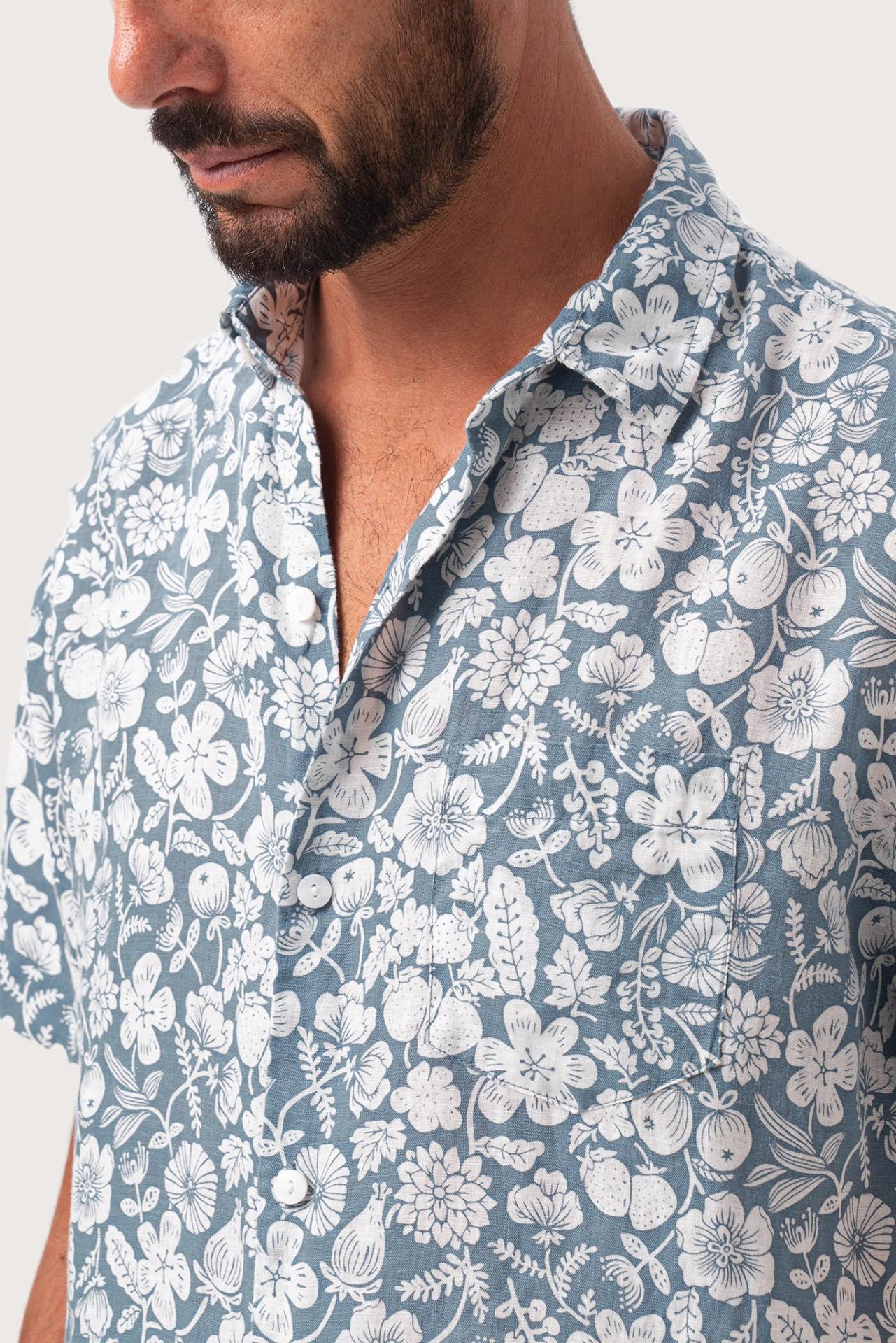 Angkasa Linen Shirt tropical Fruit Cielo