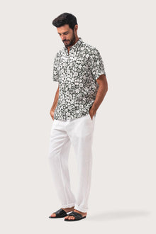 Angkasa Linen Shirt tropical Fruit Grigio