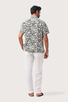 Angkasa Linen Shirt tropical Fruit Grigio