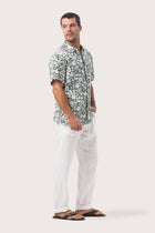Angkasa Linen Shirt tropical Fruit Verde