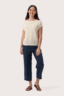 Aria Linen T-Shirt Off White