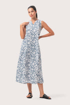 Ayona Linen Dress Tropical Fruit Cielo