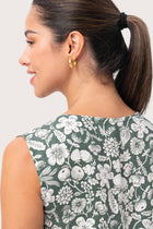 Ayona Linen Dress Tropical Fruit Sage