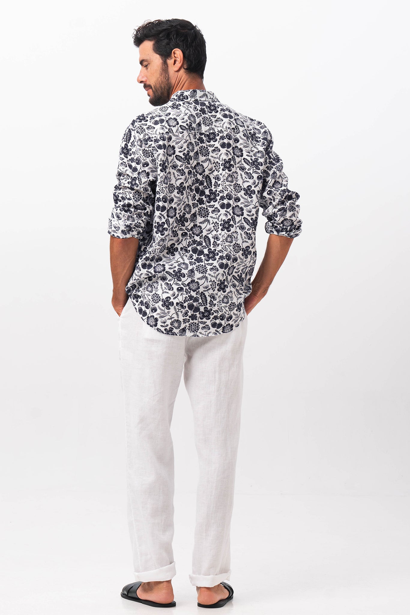 Baron Linen Shirt tropical fruit