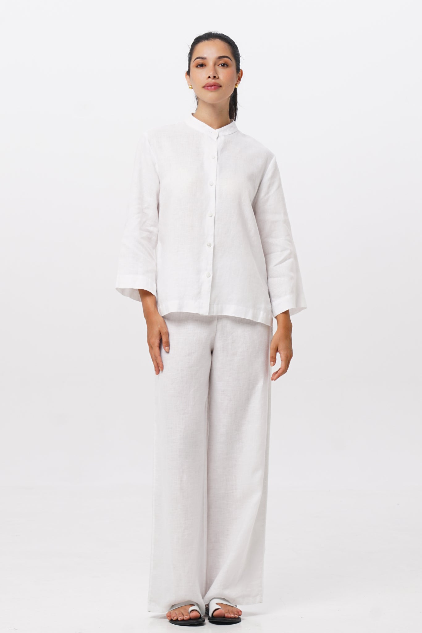 Kerang Linen Pants Bianco