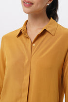Amalia side slit shirt Mustard
