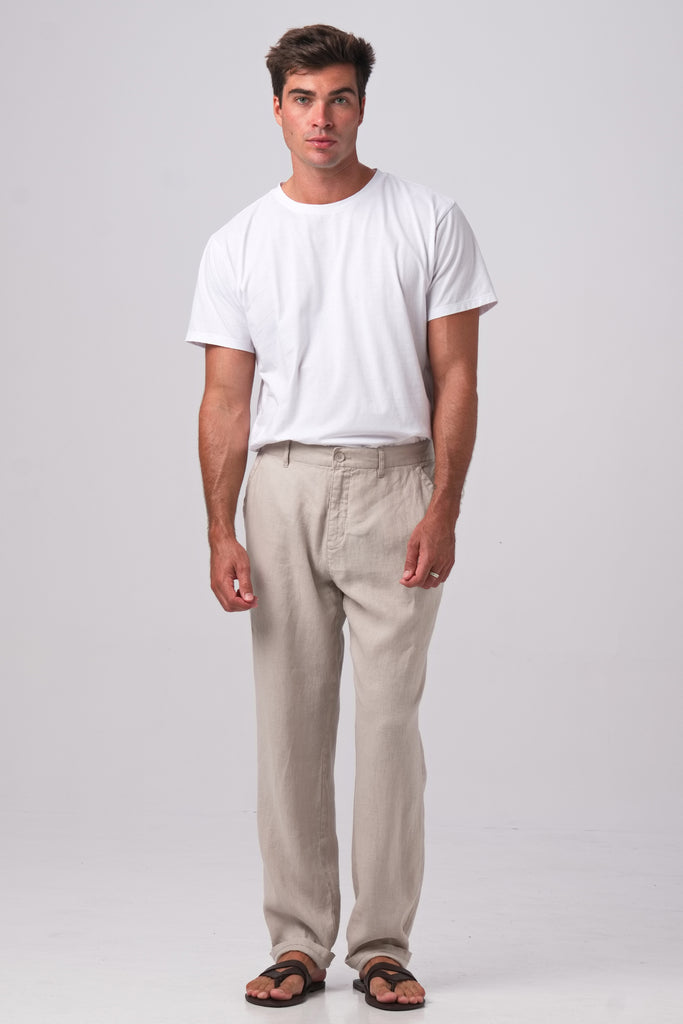 Maury Linen Long Pants Cream