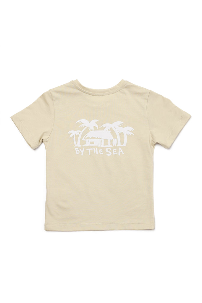 By the sea house T-shirt Beige
