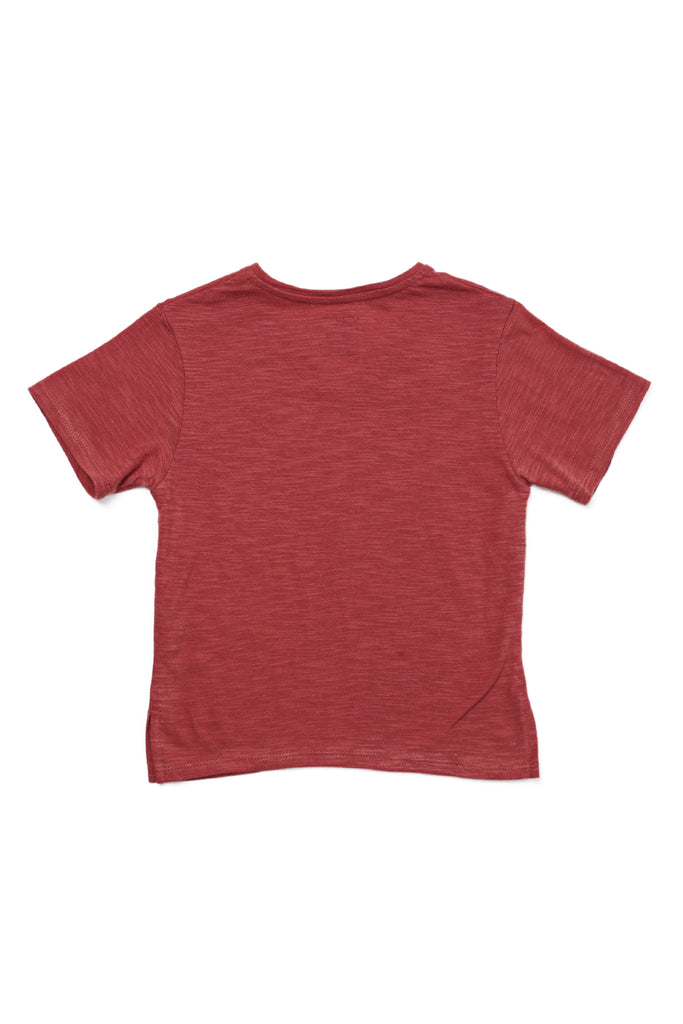 Short sleeve V-neck tshirt Red