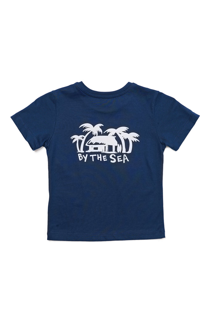 By the sea house T-shirt Navy