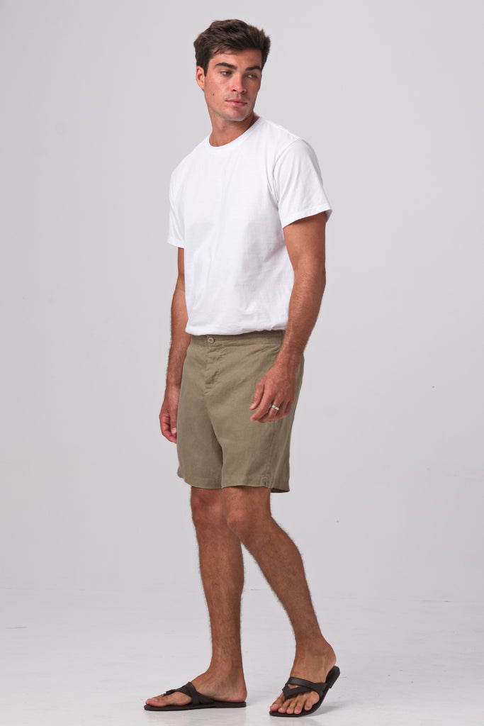 Gowa Linen Shorts Olive