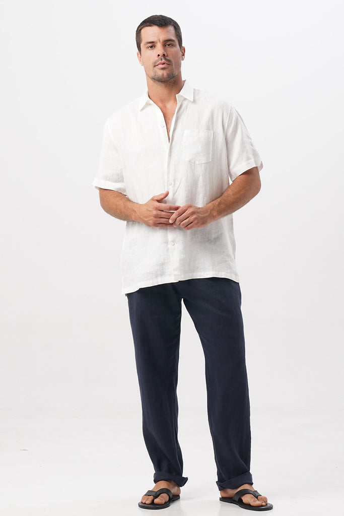 Mori Linen Shirt Light Off white