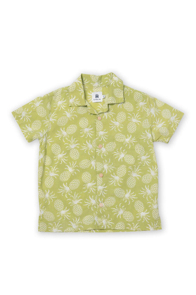 Bali Tropical Shirt SS Lime Green