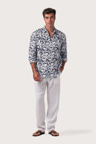 Baron Linen Shirt Bamboo White