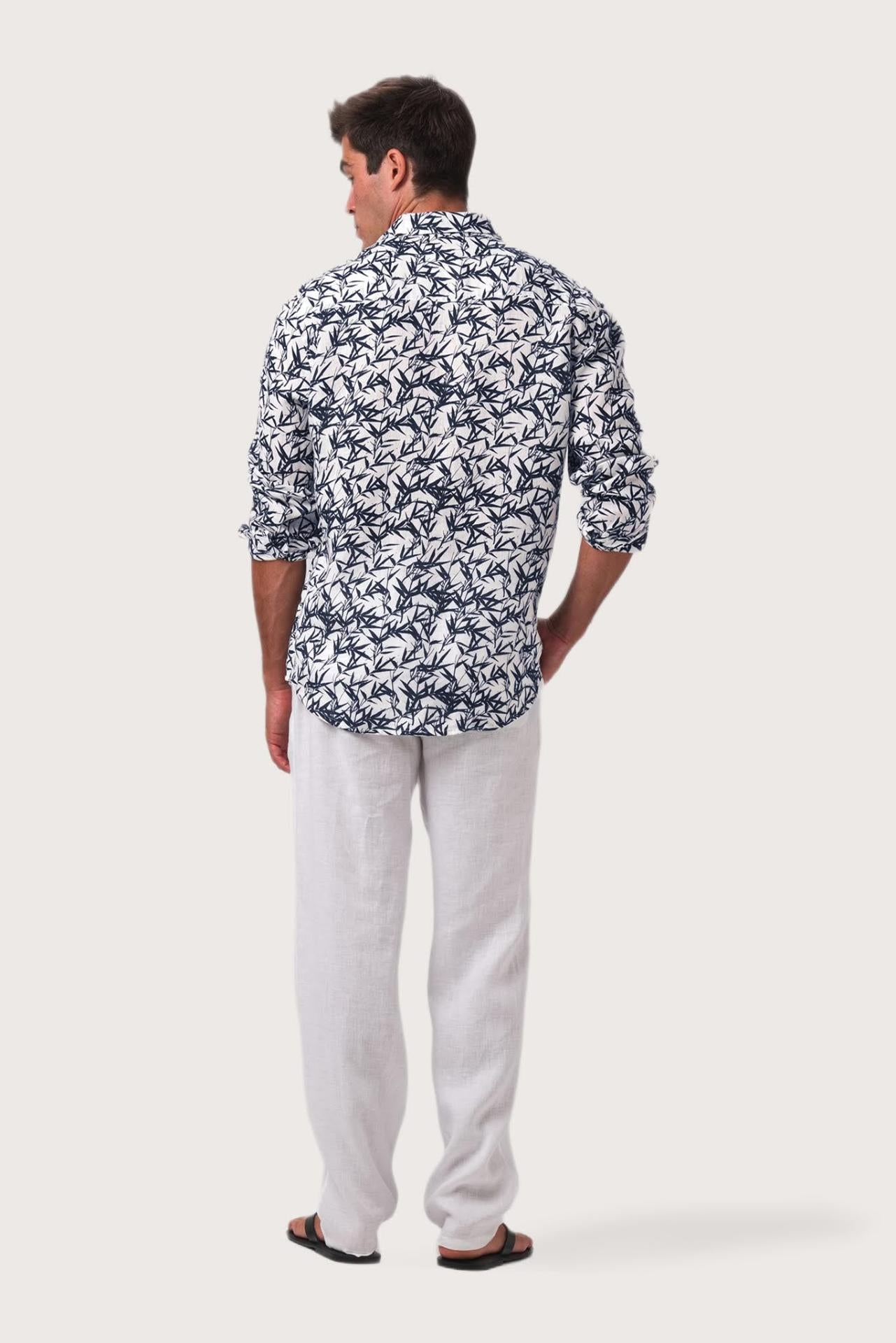 Baron Linen Shirt Bamboo White