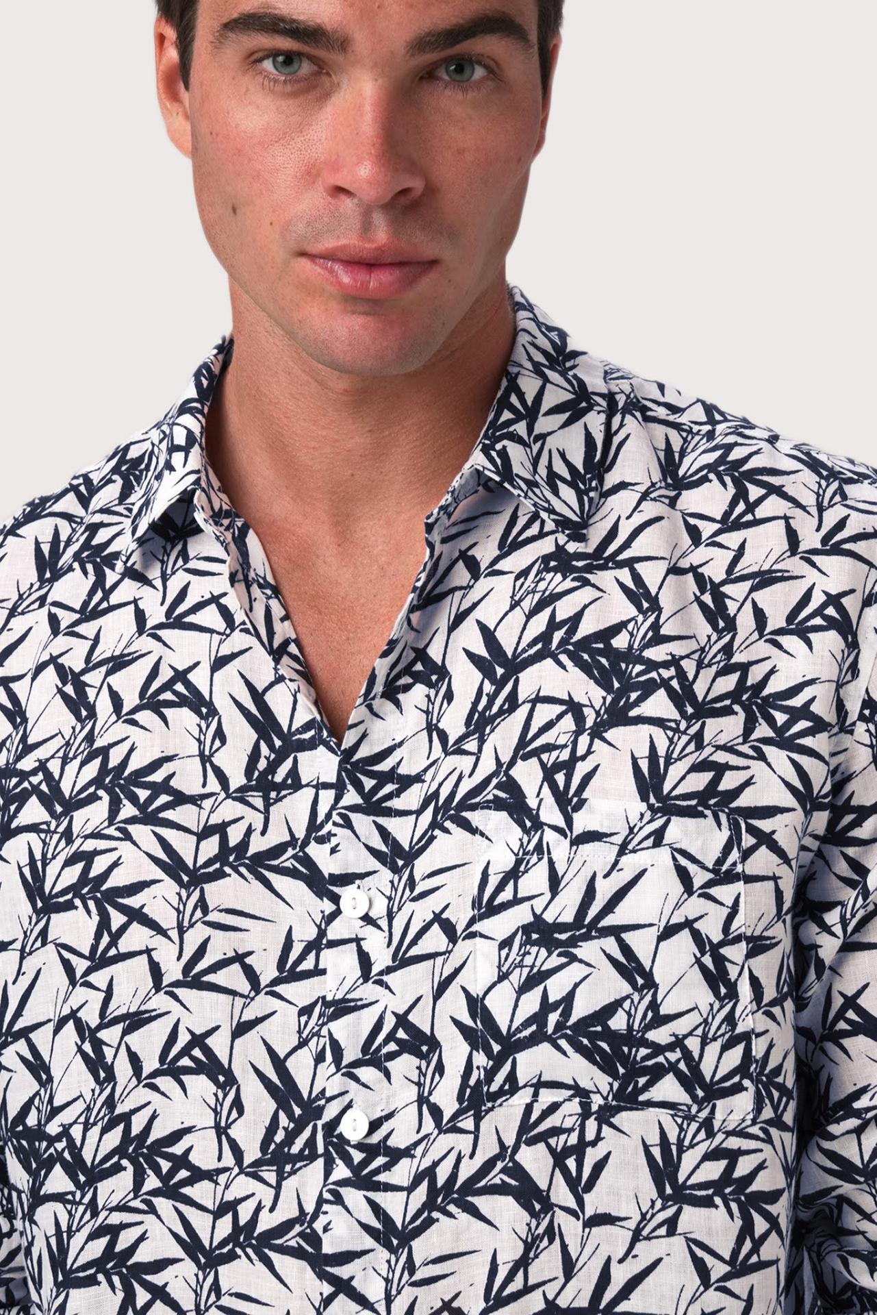 Baron Linen Shirt Bamboo White