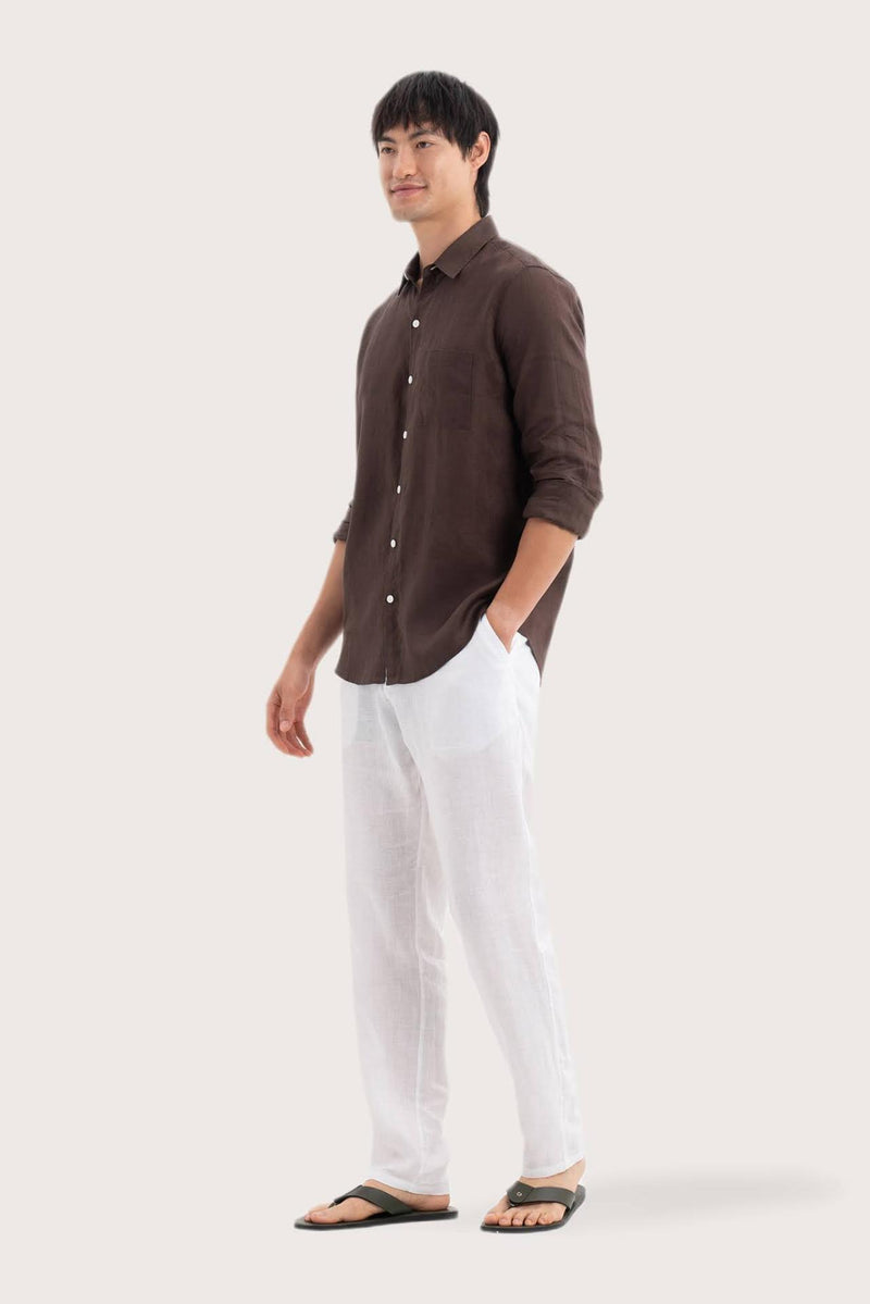 Baron Linen Shirt Brown