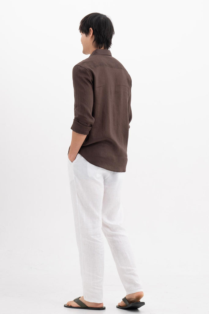 Baron Linen Shirt Brown