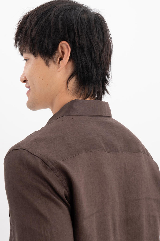 Baron Linen Shirt Brown