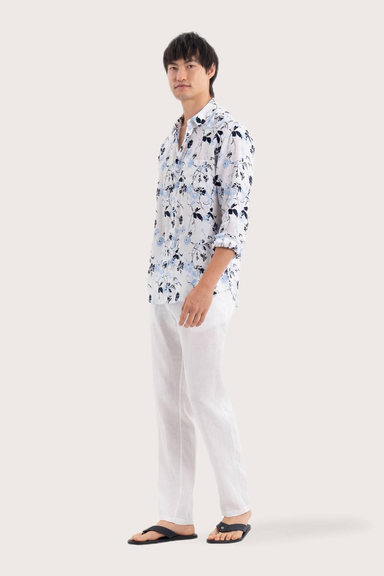 Baron Linen Shirt  Flower