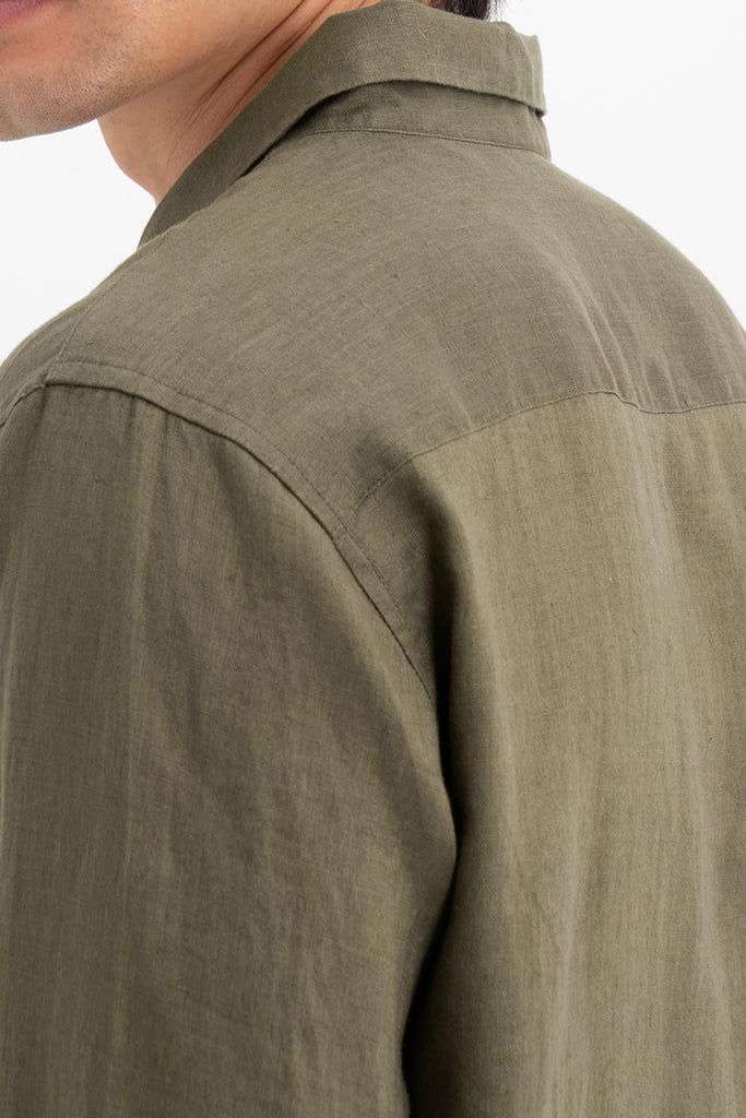 Baron Linen Shirt Green