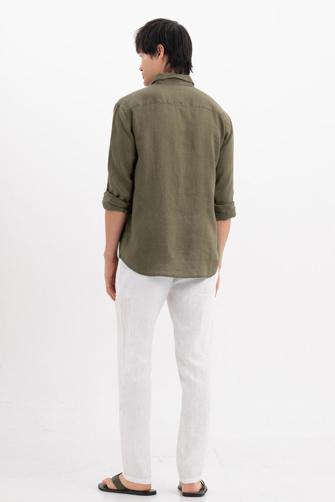 Baron Linen Shirt Green