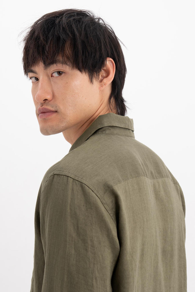 Baron Linen Shirt Green