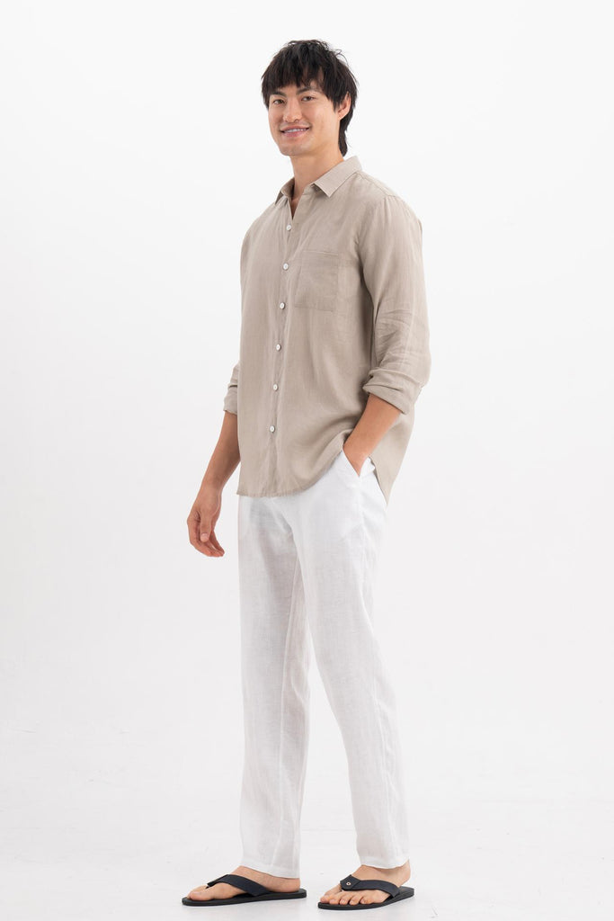 Baron Linen Shirt Grey