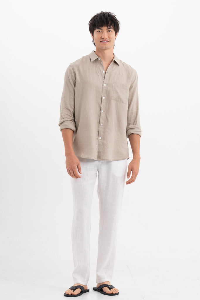 Baron Linen Shirt Grey