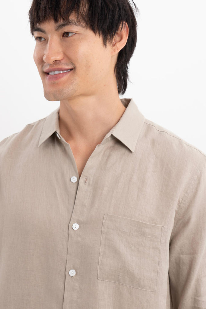 Baron Linen Shirt Grey