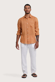 Baron Linen Shirt Light Turmeric