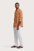Baron Linen Shirt Light Turmeric