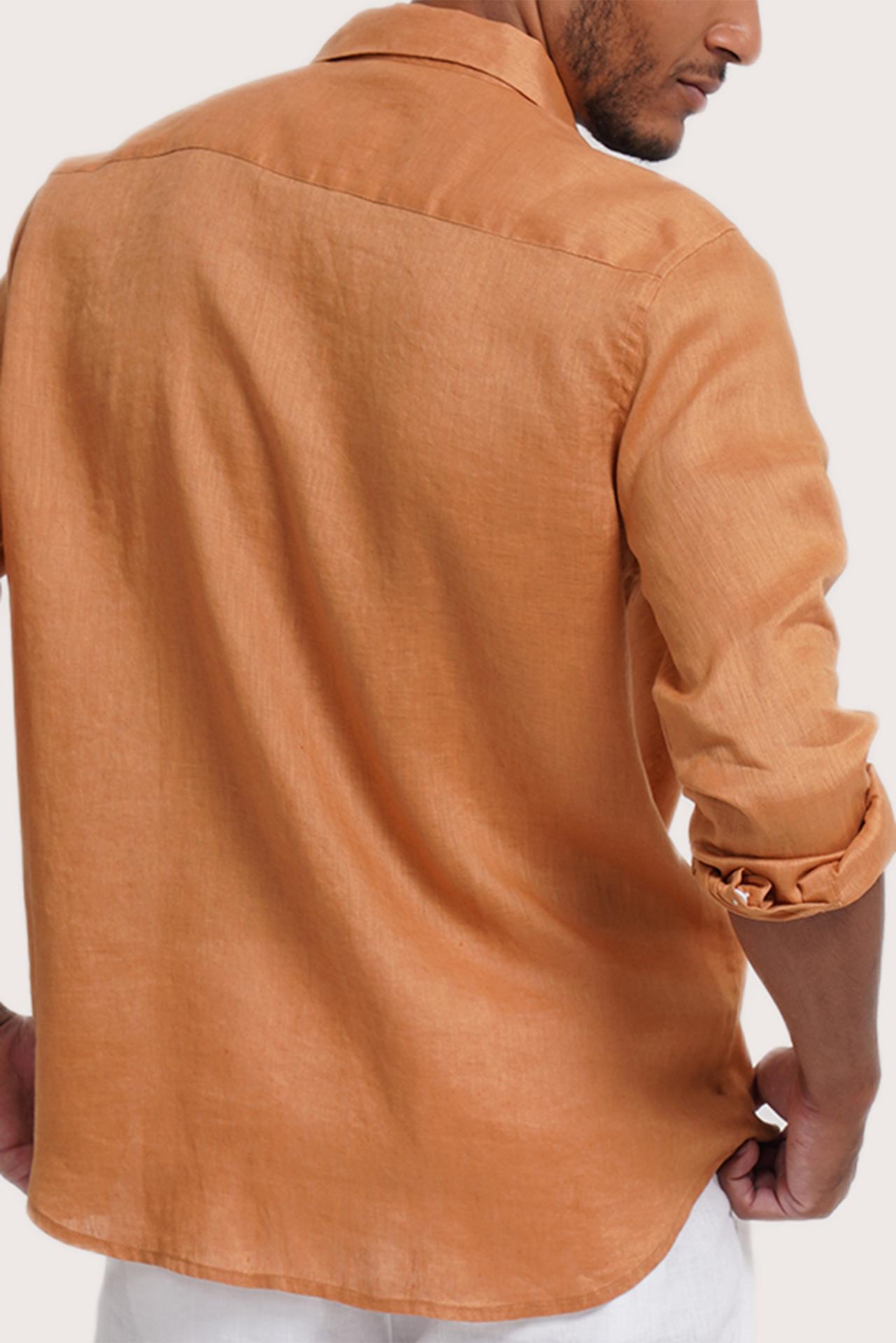 Baron Linen Shirt Light Turmeric