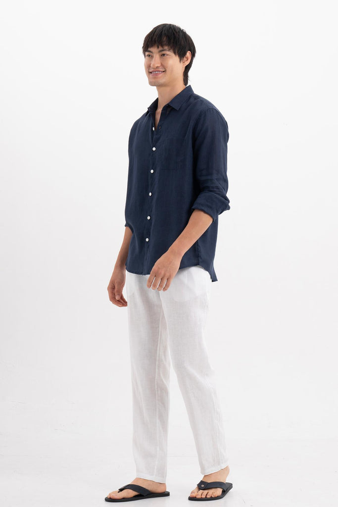 Baron Linen Shirt Navy