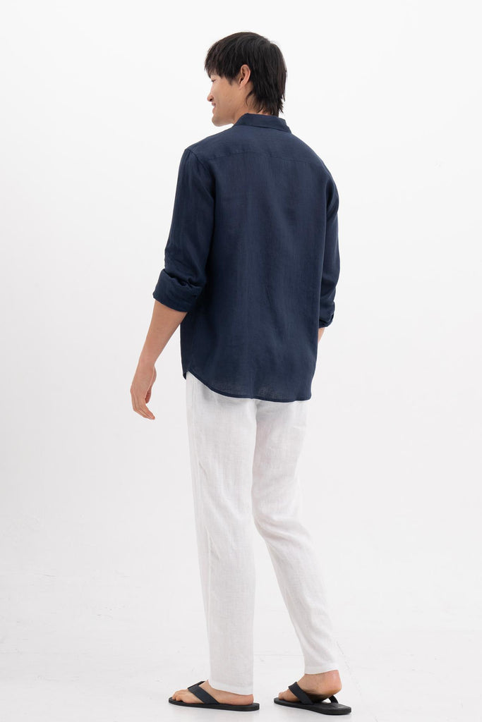 Baron Linen Shirt Navy