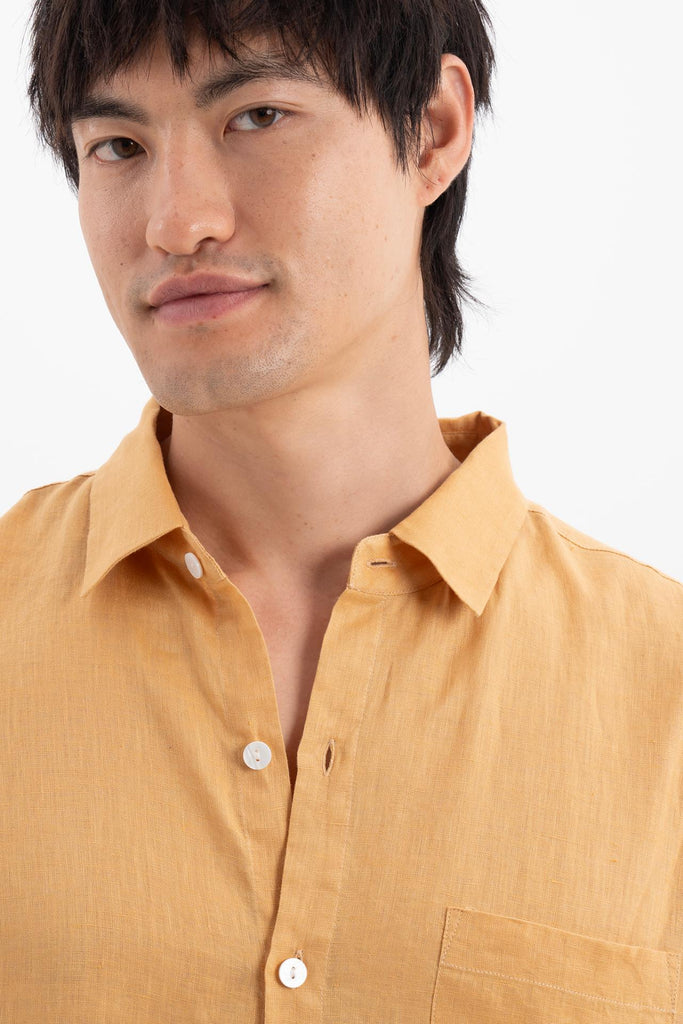 Baron Linen Shirt Yellow